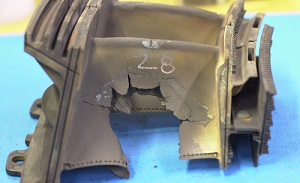 aircraft engine vane failure analysis and investigation services for MNC by failure analysis expert in UTC Singapore
